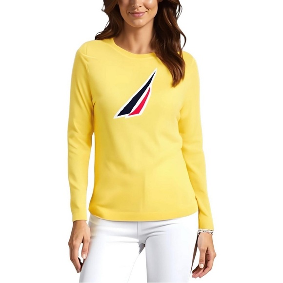Nautica Tops - Nautica Women's‎ Yellow Sweatshirt with Logo